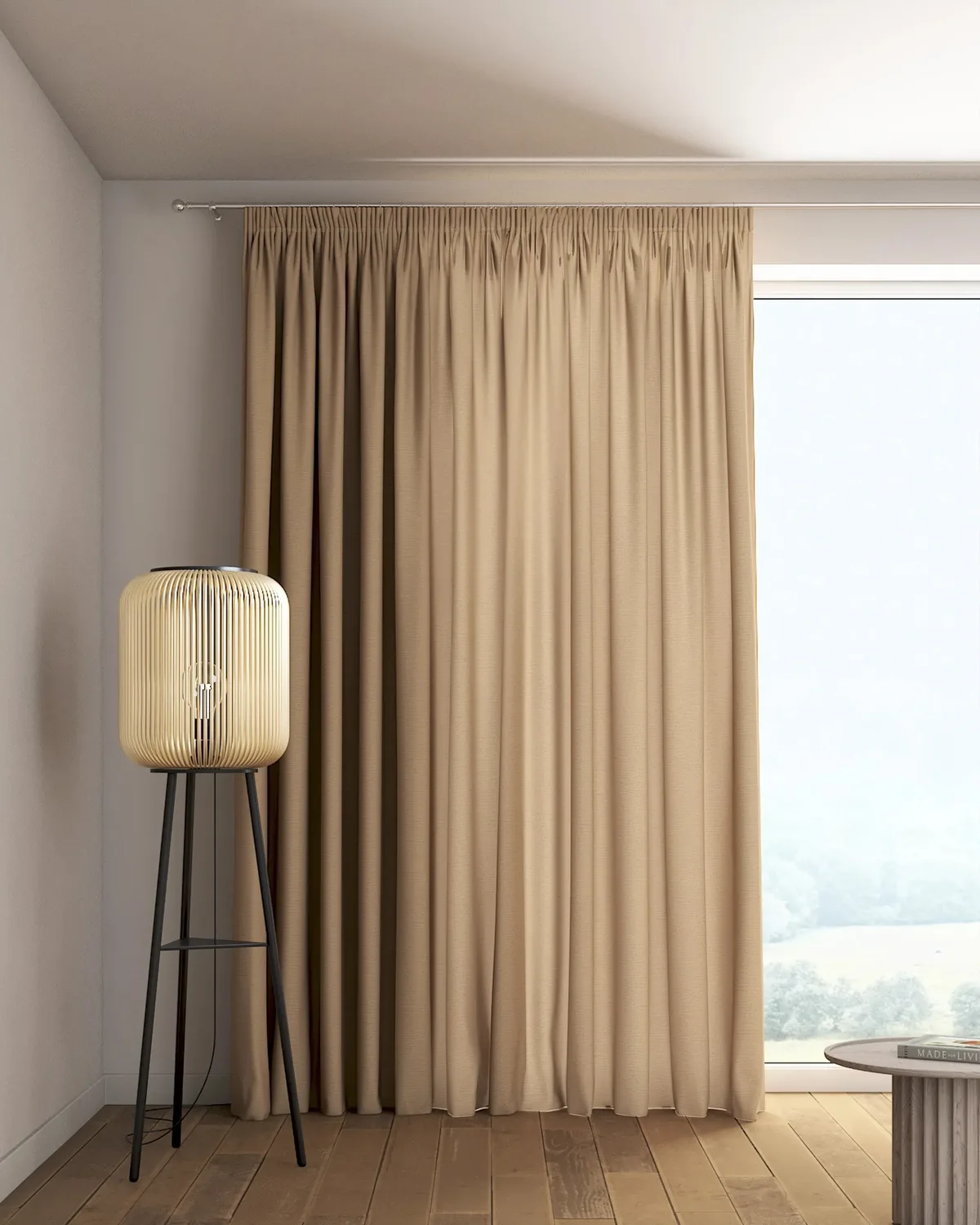 Vorhang mit Kräuselband Farbe beige de Dekoria – photo du produit