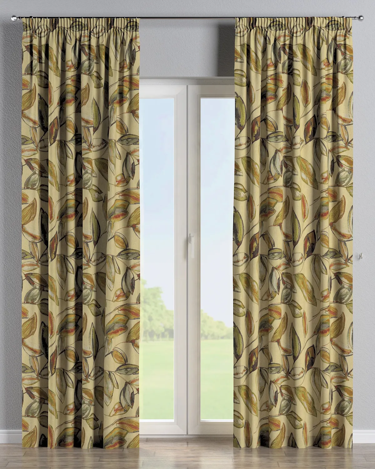 Vorhang mit Kräuselband Farbe beige Stoff strukturiert, gemustert de Dekoria – photo du produit