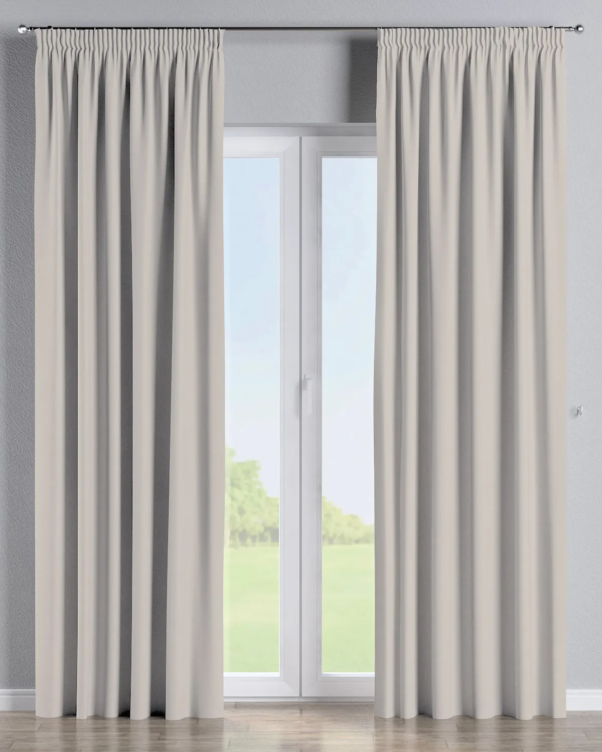 Vorhang mit Kräuselband Farbe beige Stoff verdunkelnd de Dekoria – photo du produit