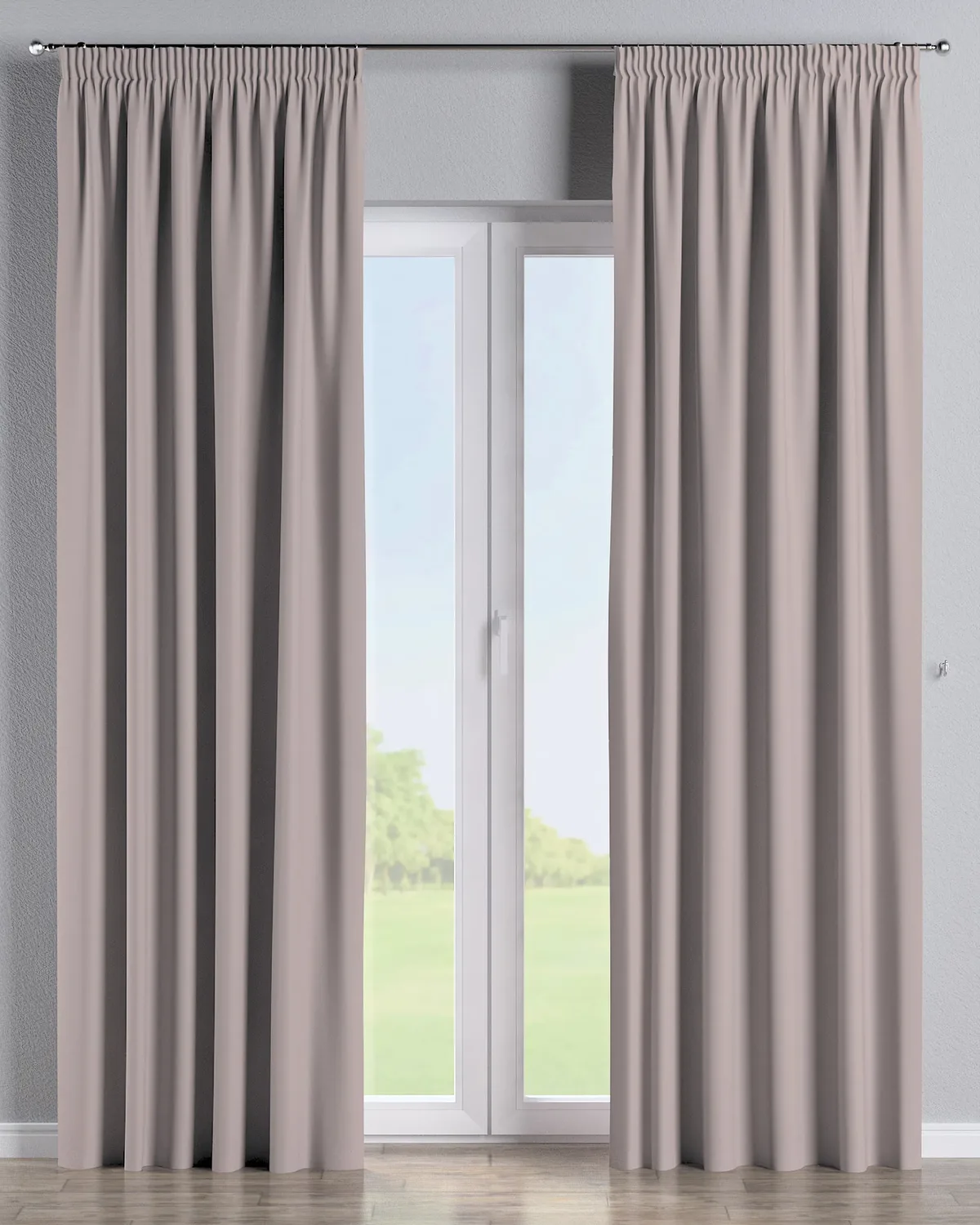 Vorhang mit Kräuselband Farbe beige Stoff verdunkelnd de Dekoria – photo du produit