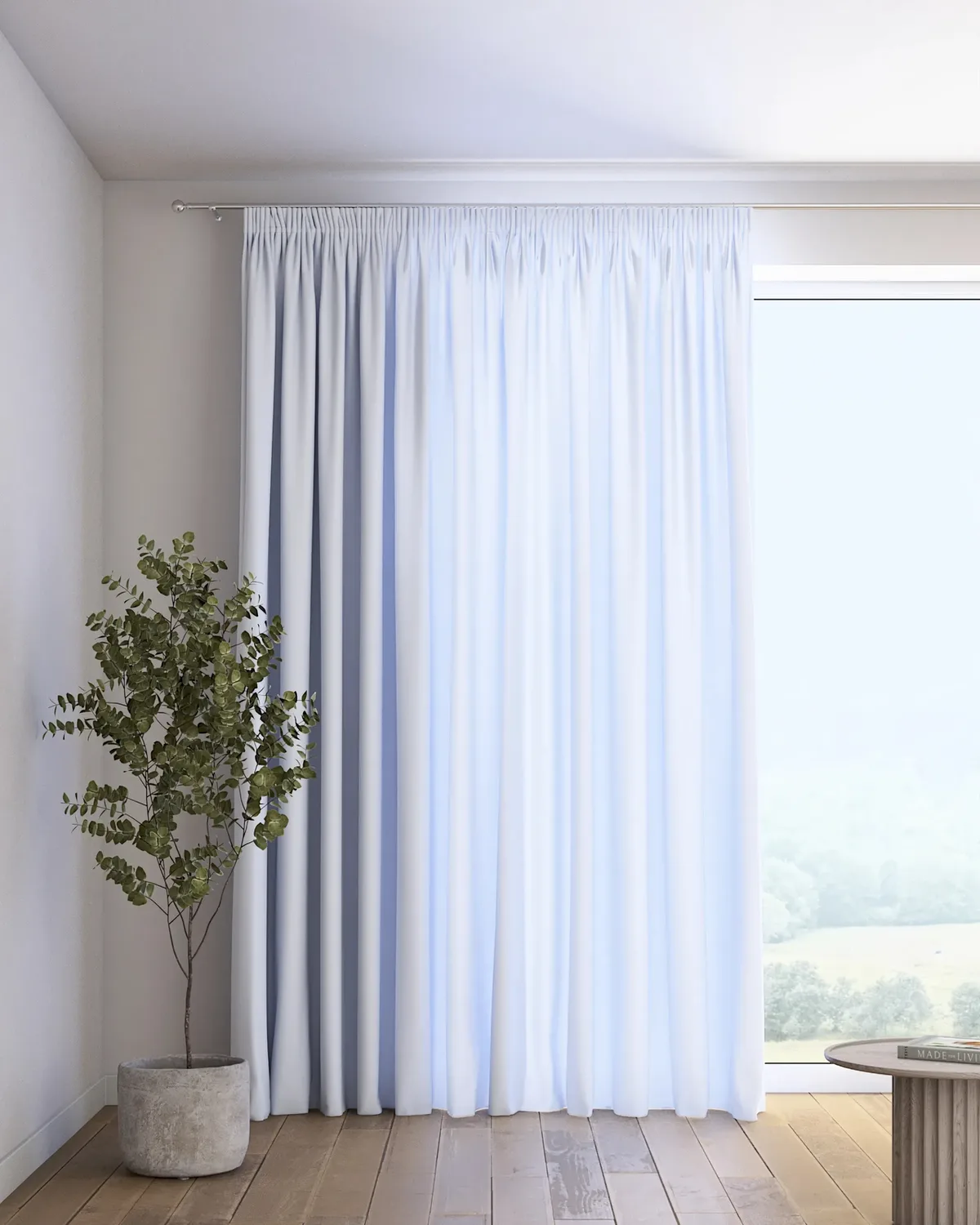 Vorhang mit Kräuselband Farbe blau de Dekoria – photo du produit