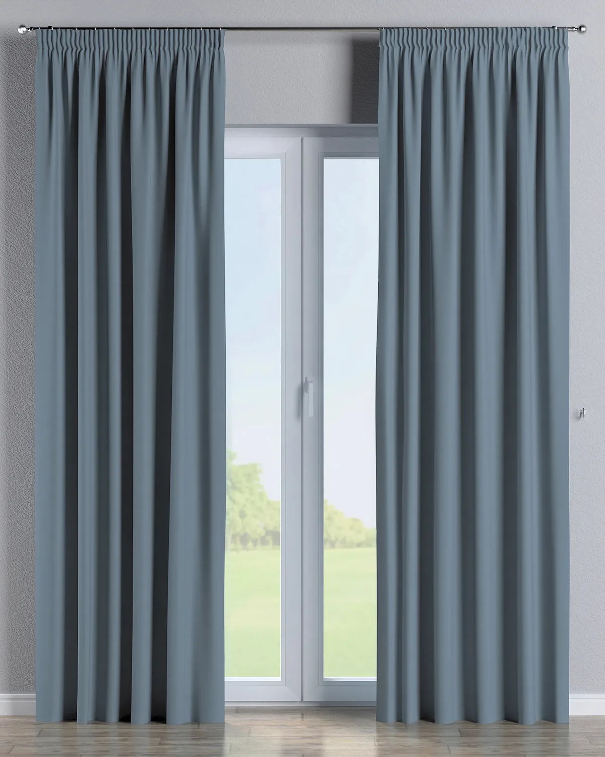 Vorhang mit Kräuselband Farbe blau Stoff verdunkelnd de Dekoria – photo du produit