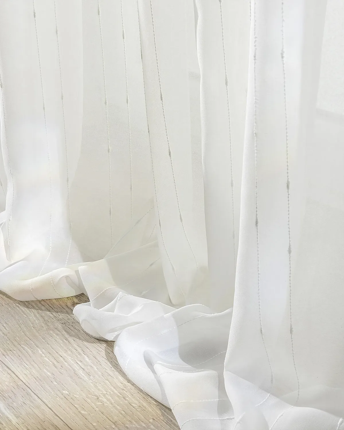 Vorhang mit Kräuselband Farbe creme Stoff halbtransparent, strukturiert, gemustert de Dekoria – photo du produit