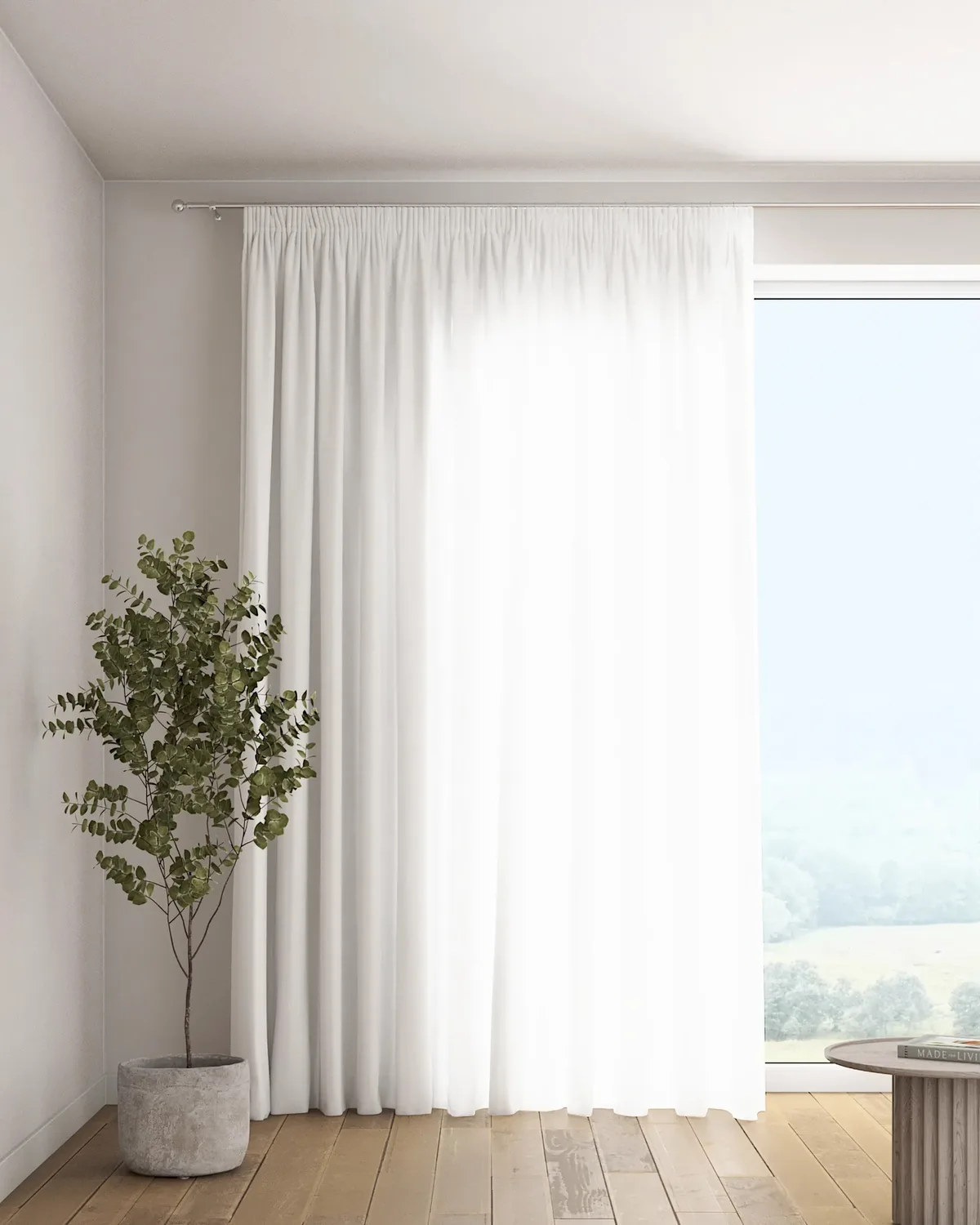 Vorhang mit Kräuselband Farbe creme Stoff halbtransparent, strukturiert de Dekoria – photo du produit