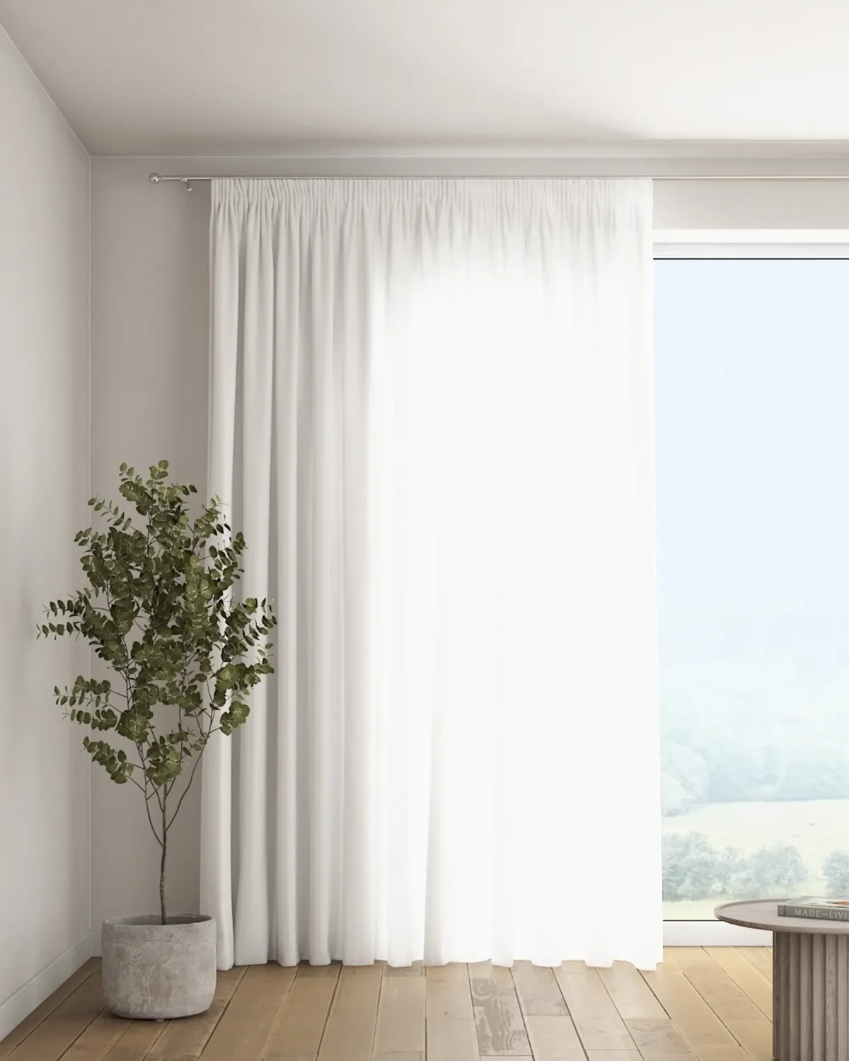Vorhang mit Kräuselband Farbe creme Stoff halbtransparent, strukturiert de Dekoria – photo du produit