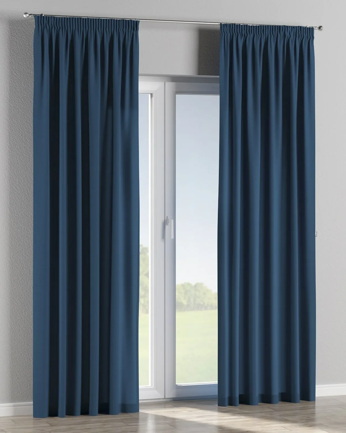 Vorhang mit Kräuselband Farbe dunkelblau de Dekoria – photo du produit