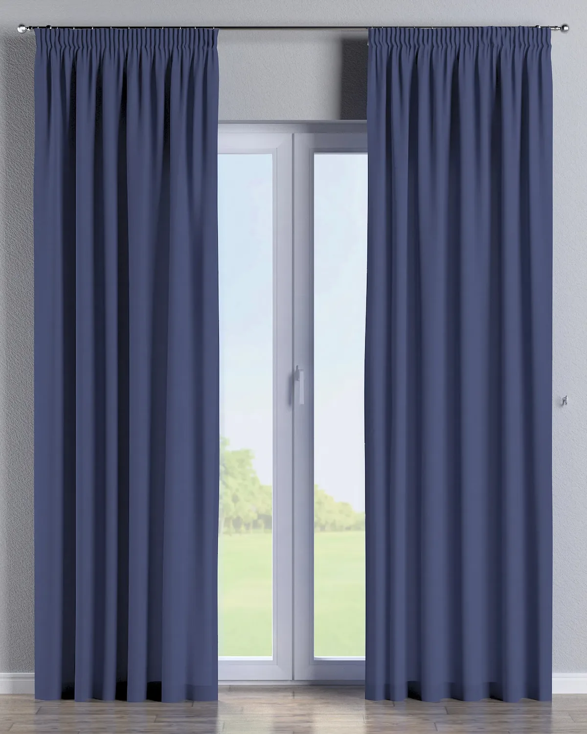 Vorhang mit Kräuselband Farbe dunkelblau de Dekoria – photo du produit