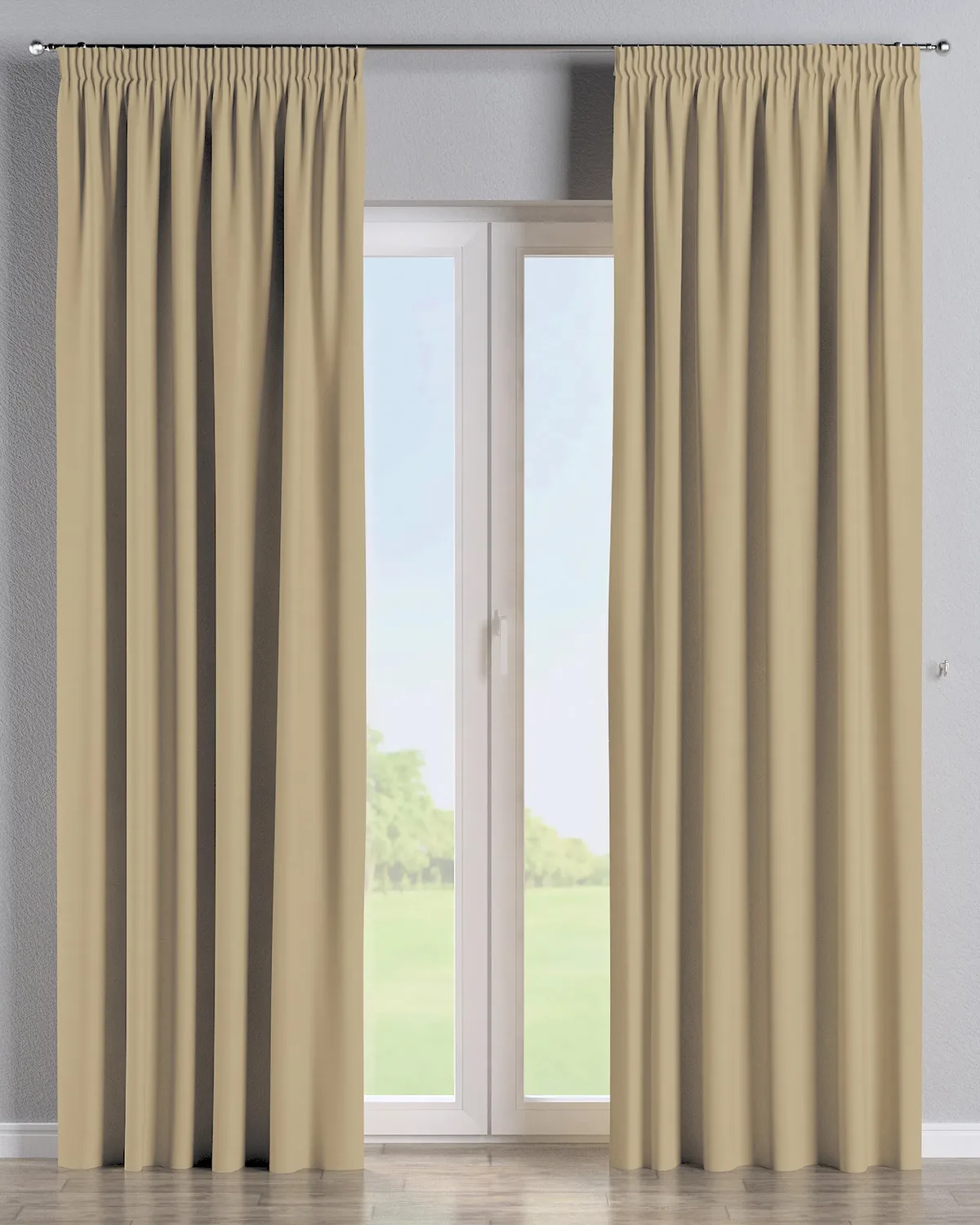 Vorhang mit Kräuselband Farbe golden Stoff verdunkelnd de Dekoria – photo du produit