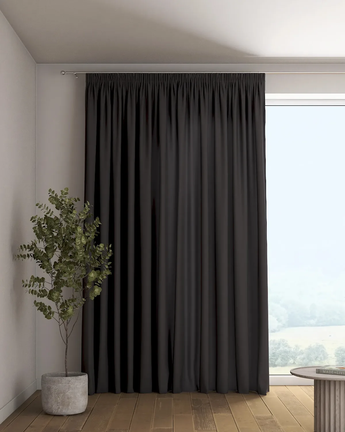 Vorhang mit Kräuselband Farbe grau de Dekoria – photo du produit