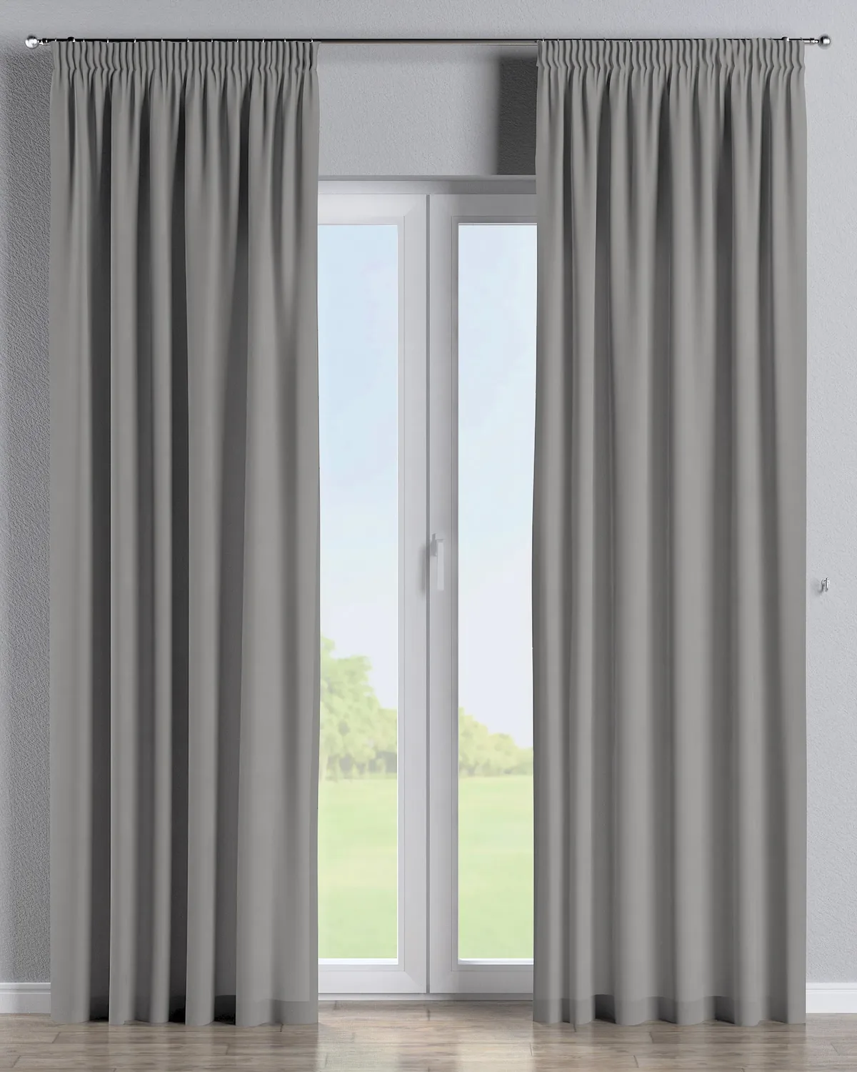 Vorhang mit Kräuselband Farbe grau de Dekoria – photo du produit