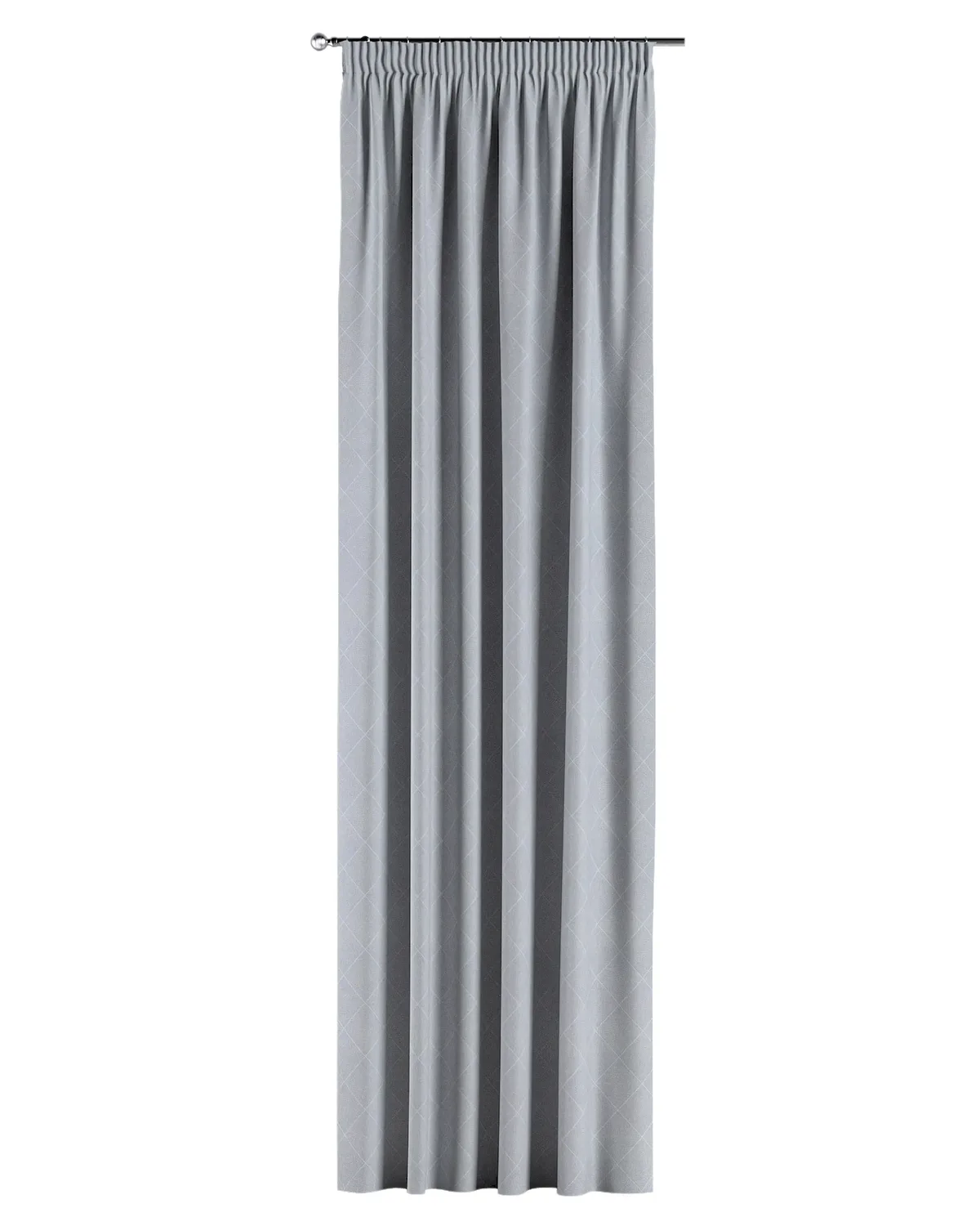 Vorhang mit Kräuselband Farbe grau Stoff strukturiert, gemustert de Dekoria – photo du produit