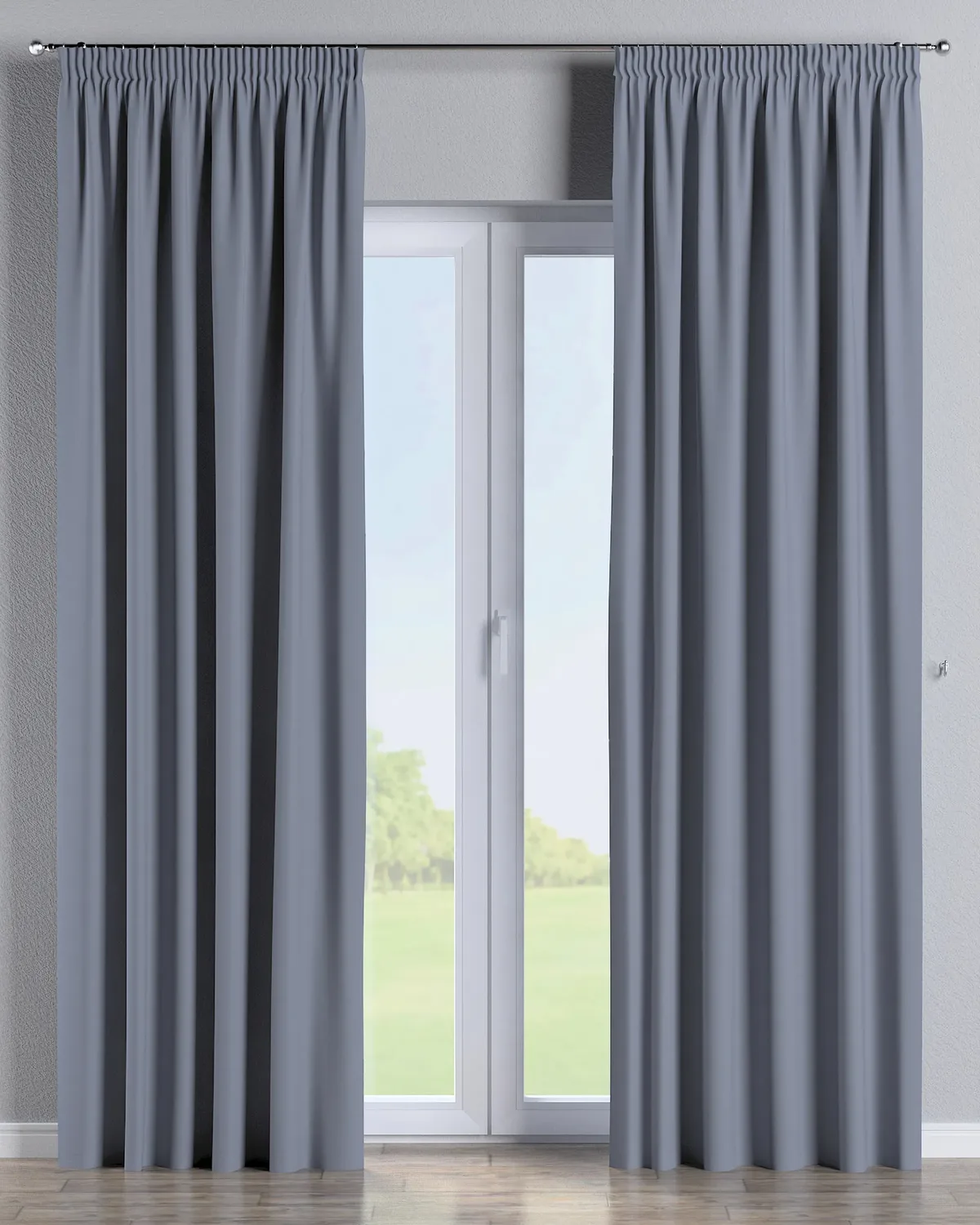 Vorhang mit Kräuselband Farbe grau Stoff verdunkelnd de Dekoria – photo du produit