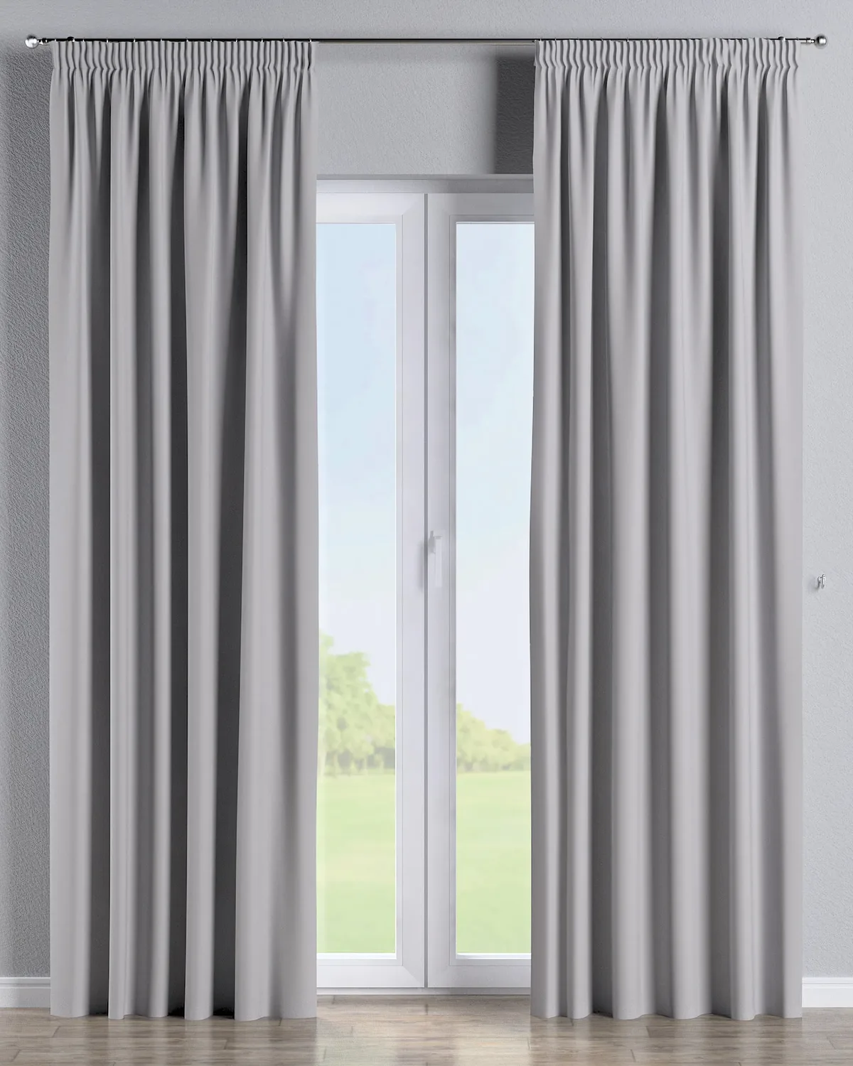 Vorhang mit Kräuselband Farbe grau Stoff verdunkelnd de Dekoria – photo du produit
