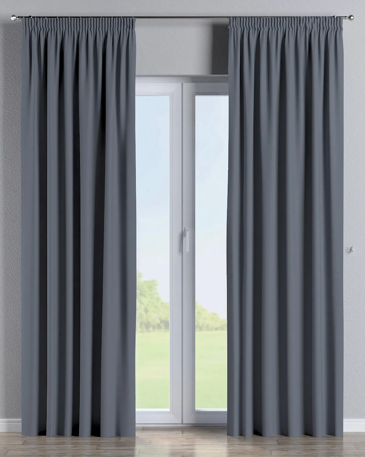 Vorhang mit Kräuselband Farbe grau Stoff verdunkelnd de Dekoria – photo du produit
