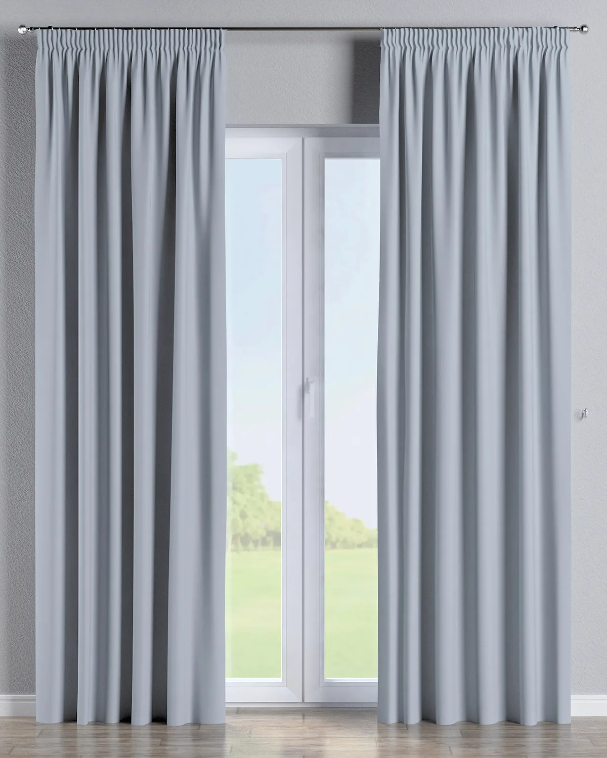 Vorhang mit Kräuselband Farbe grau Stoff verdunkelnd de Dekoria – photo du produit