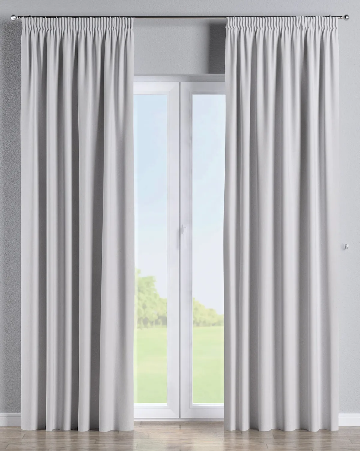 Vorhang mit Kräuselband Farbe grau Stoff verdunkelnd de Dekoria – photo du produit