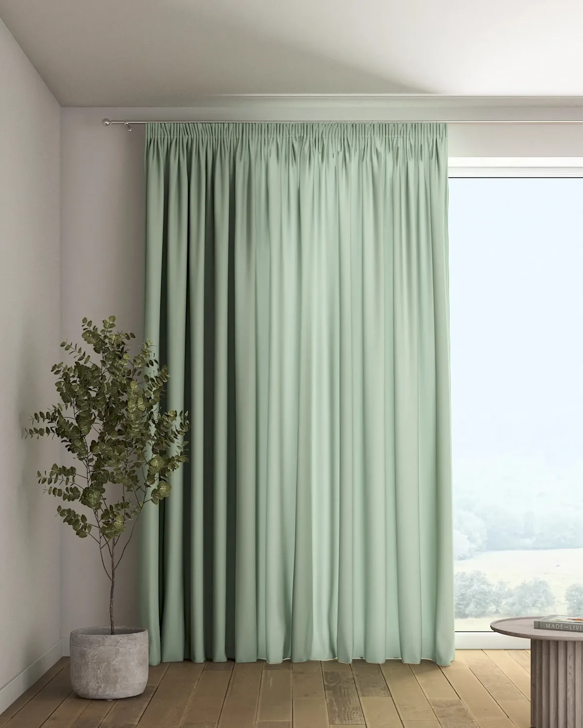 Vorhang mit Kräuselband Farbe grün de Dekoria – photo du produit
