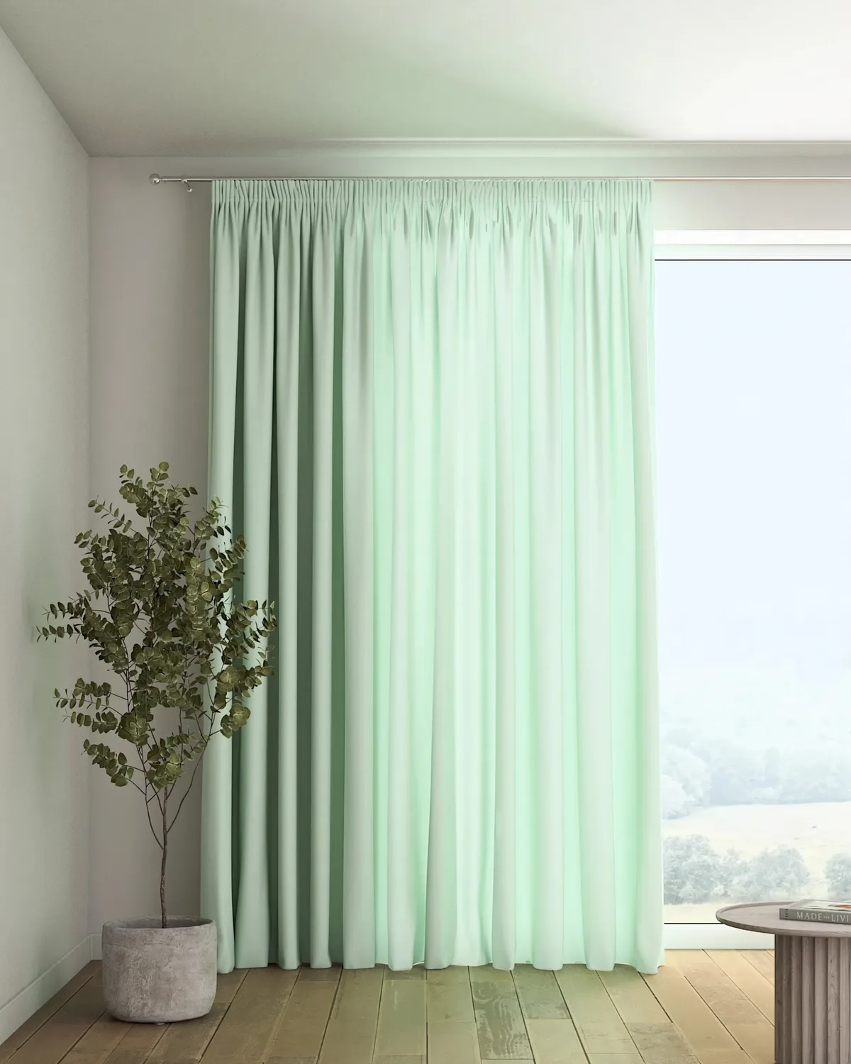 Vorhang mit Kräuselband Farbe grün de Dekoria – photo du produit