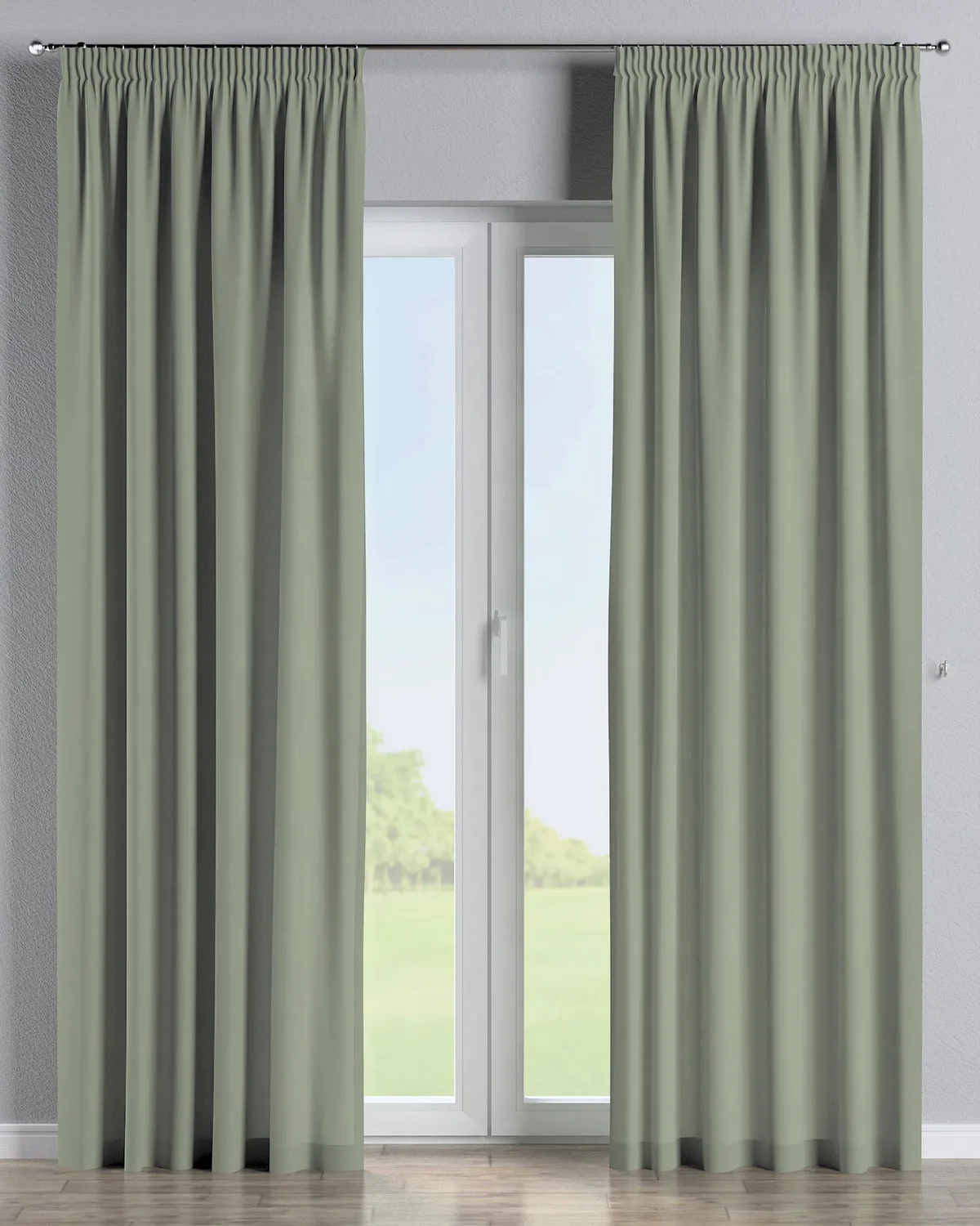 Vorhang mit Kräuselband Farbe grün de Dekoria – photo du produit