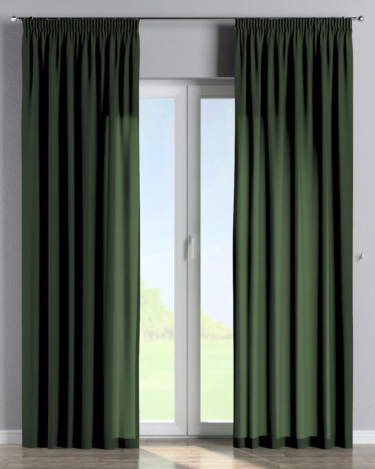 Vorhang mit Kräuselband Farbe grün de Dekoria – photo du produit