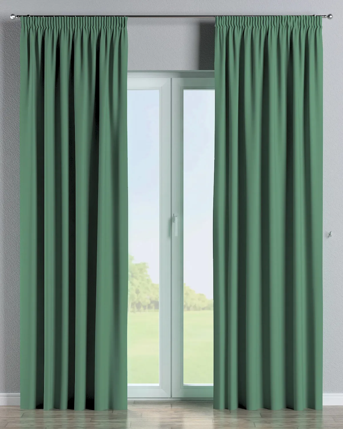Vorhang mit Kräuselband Farbe grün Stoff verdunkelnd de Dekoria – photo du produit