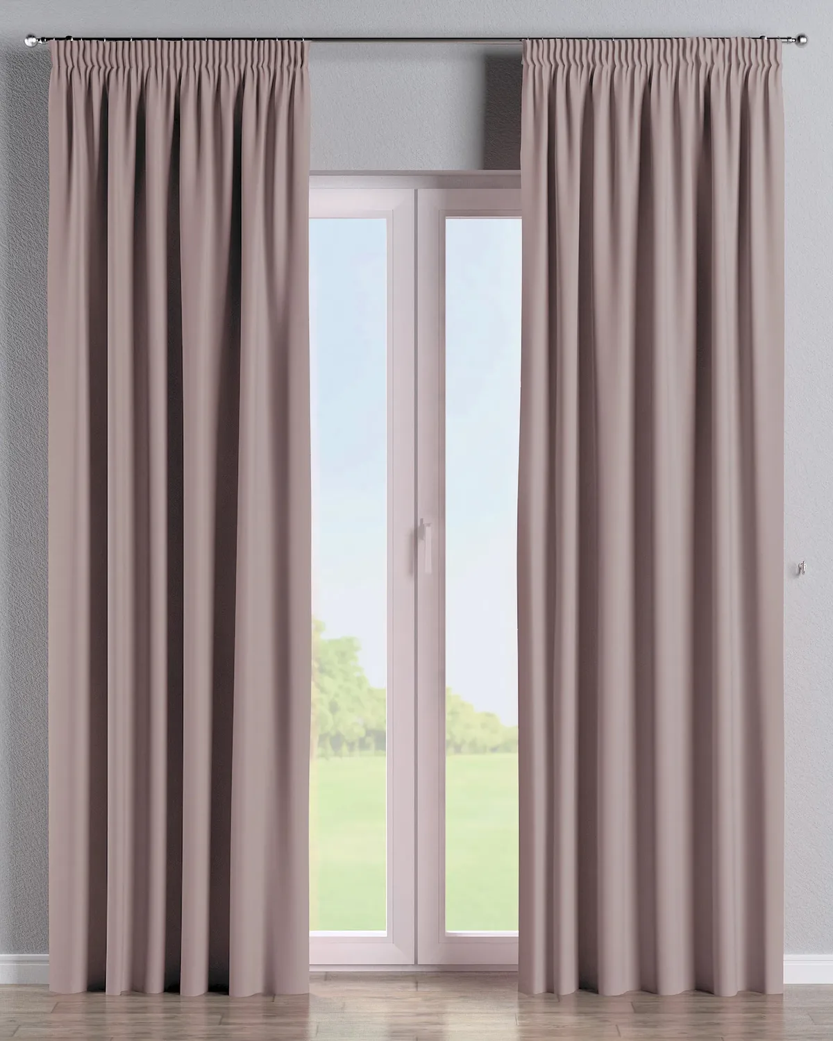 Vorhang mit Kräuselband Farbe rosa Stoff verdunkelnd by Dekoria – product photo