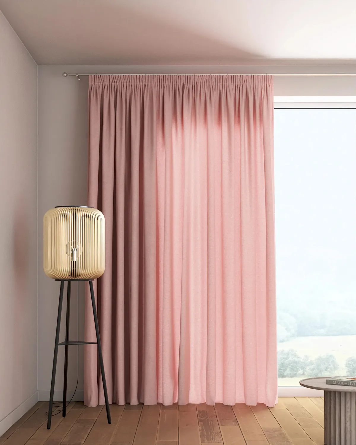 Vorhang mit Kräuselband Farbe rot de Dekoria – photo du produit