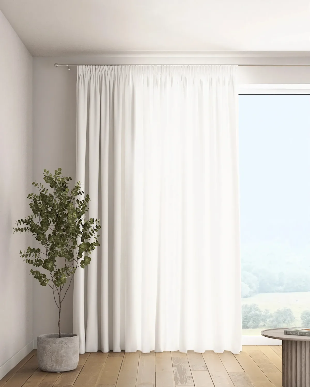 Vorhang mit Kräuselband Farbe weiß de Dekoria – photo du produit