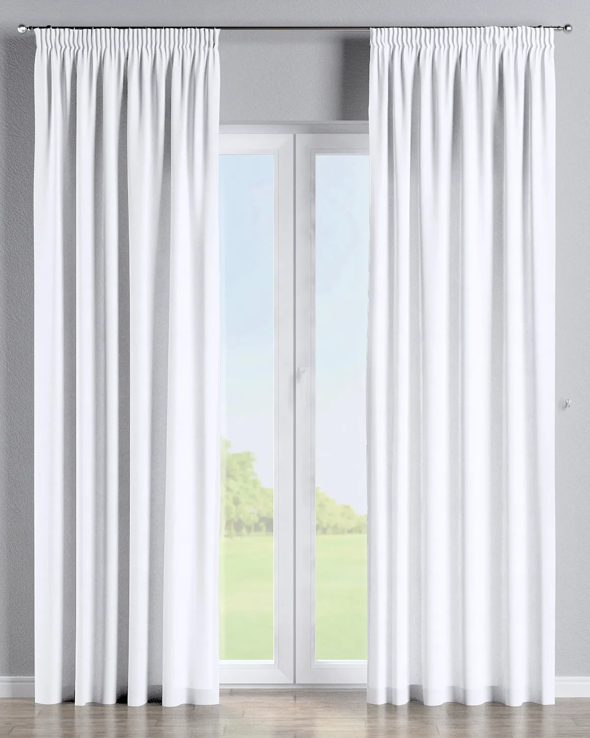 Vorhang mit Kräuselband Farbe weiß de Dekoria – photo du produit