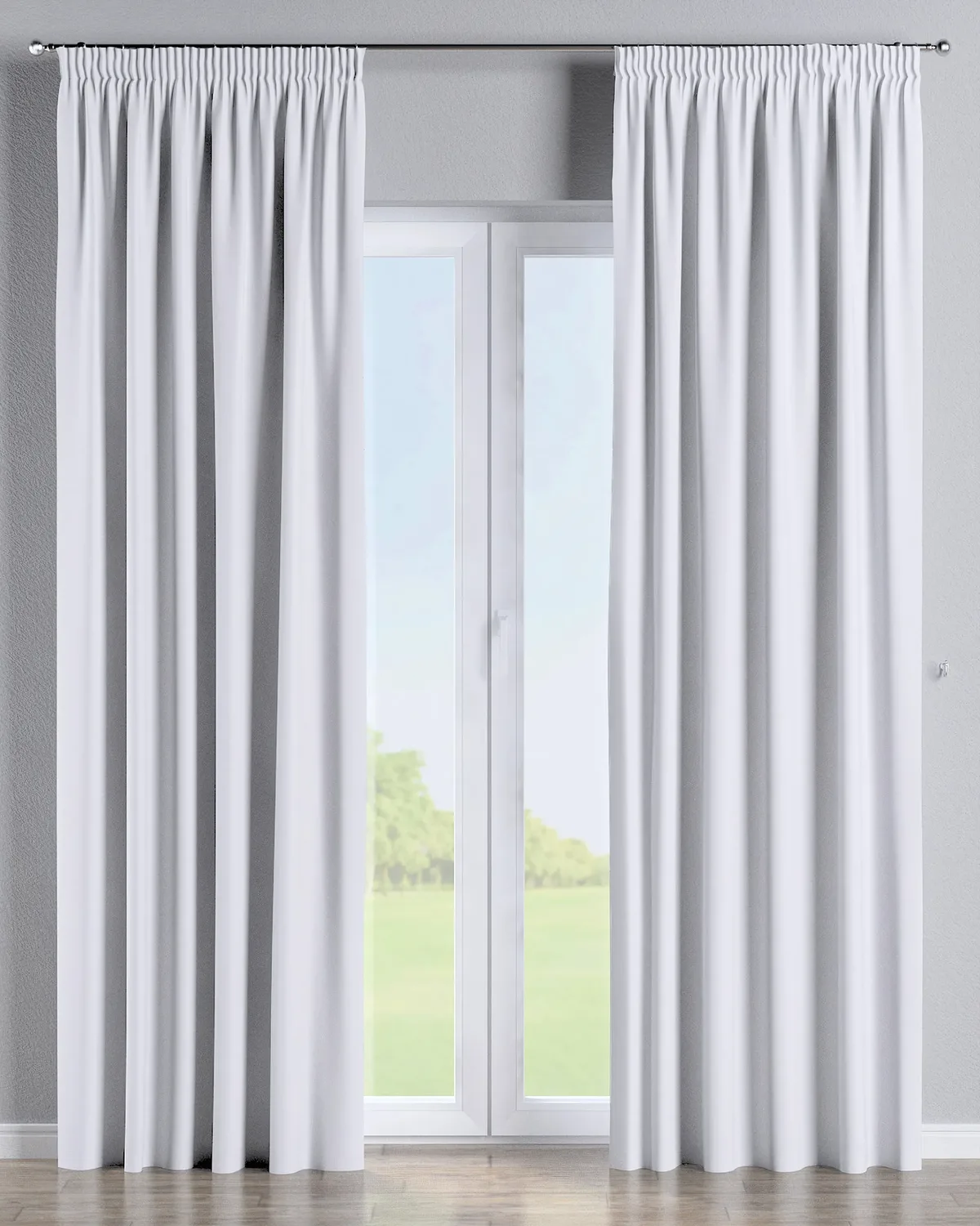 Vorhang mit Kräuselband Farbe weiß Stoff verdunkelnd de Dekoria – photo du produit