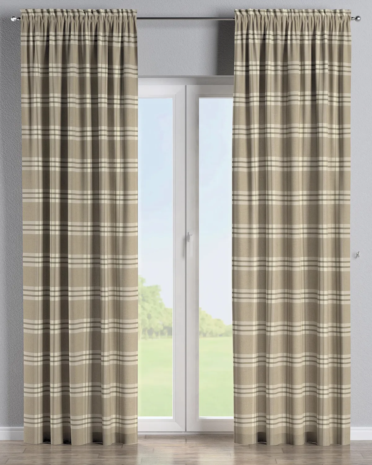 Vorhang mit Tunnel und Köpfchen Farbe beige de Dekoria – photo du produit