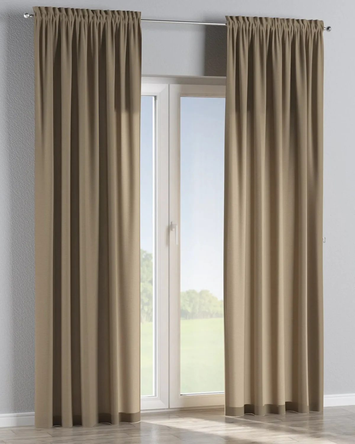 Vorhang mit Tunnel und Köpfchen Farbe beige de Dekoria – photo du produit