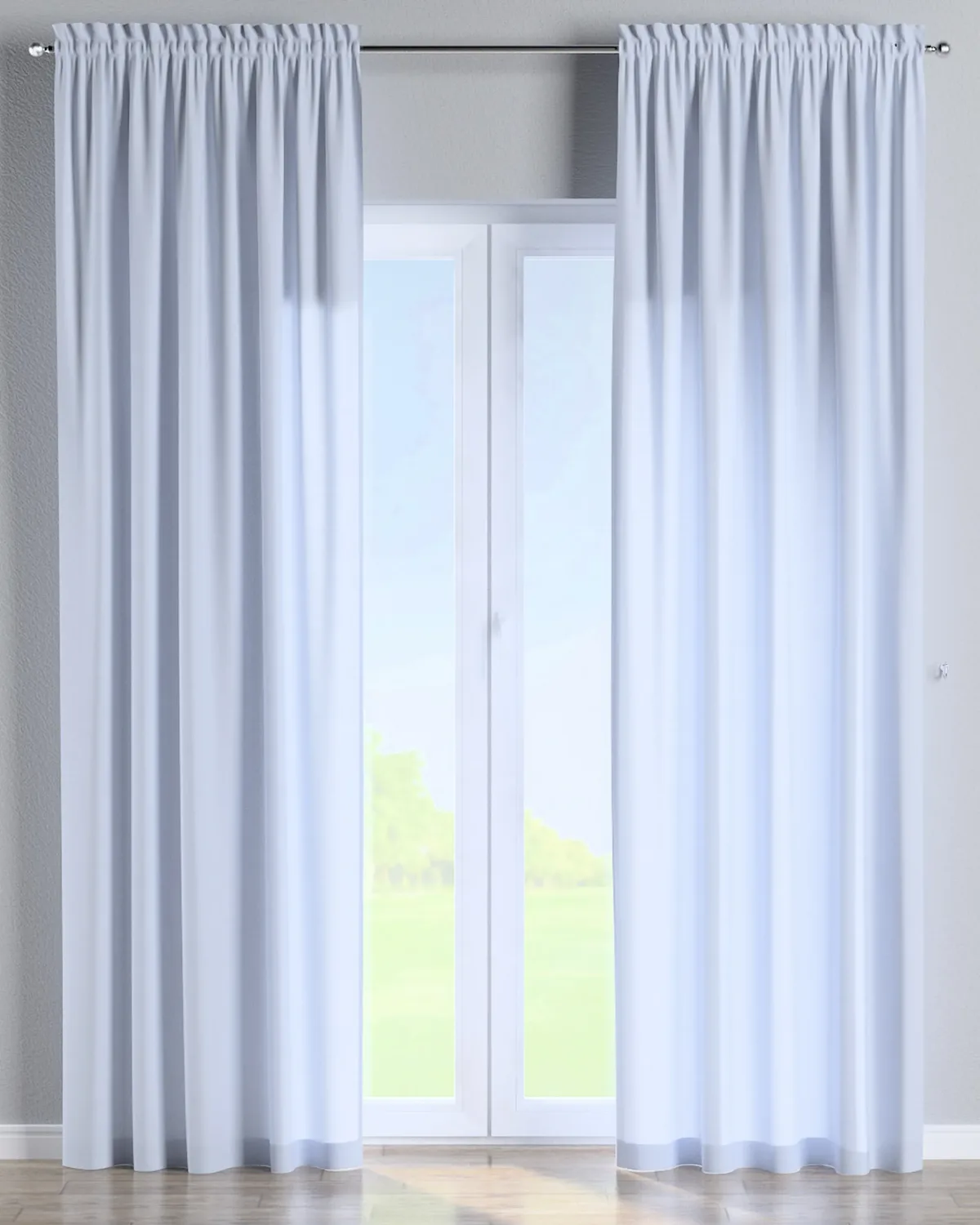 Vorhang mit Tunnel und Köpfchen Farbe blau de Dekoria – photo du produit