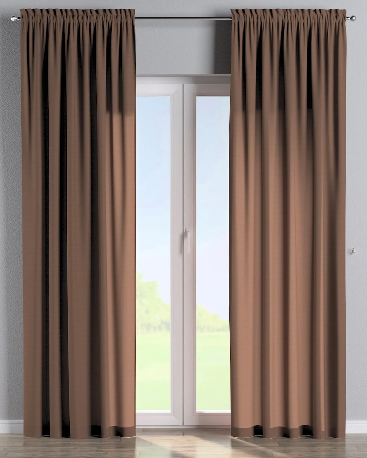 Vorhang mit Tunnel und Köpfchen Farbe braun de Dekoria – photo du produit