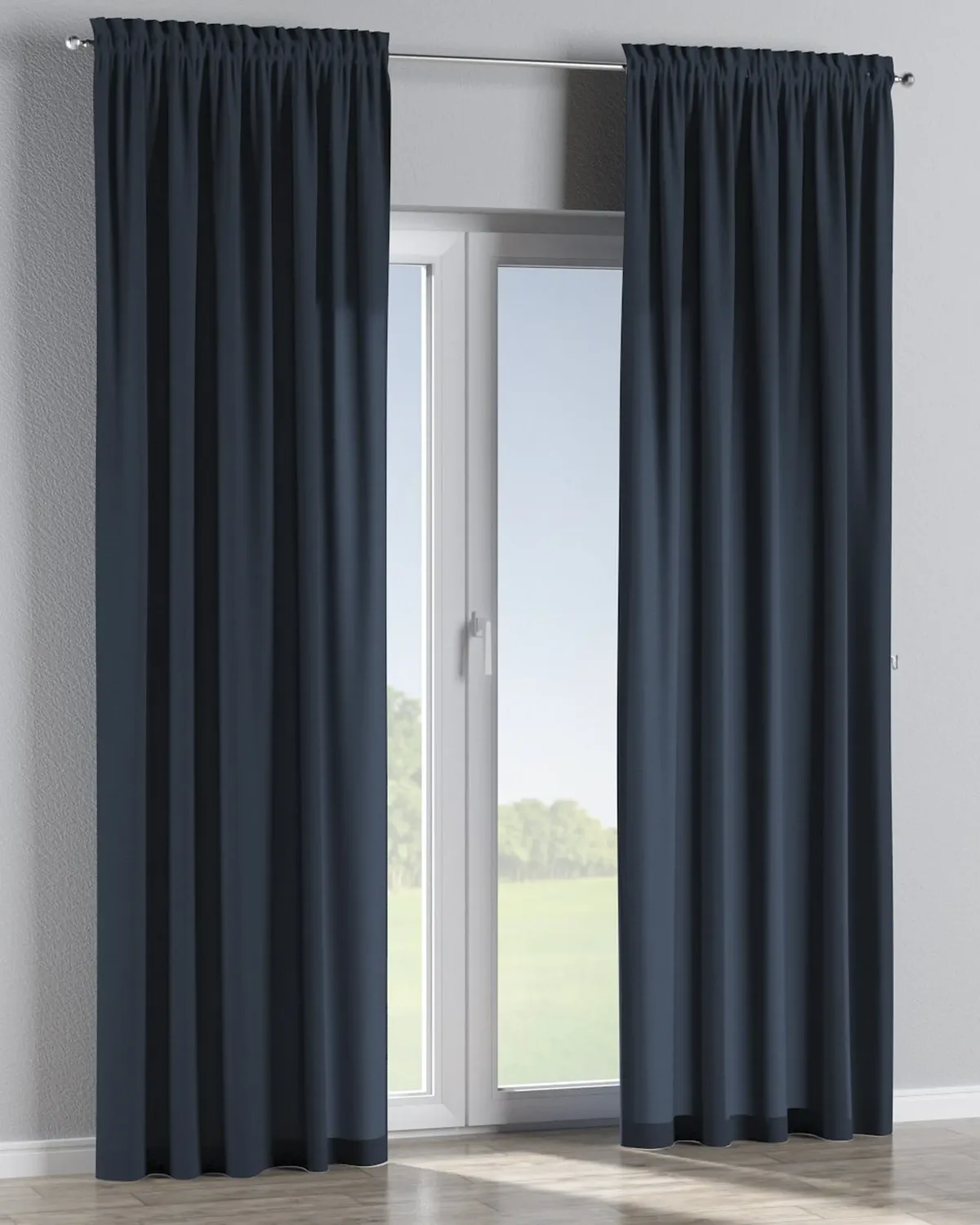 Vorhang mit Tunnel und Köpfchen Farbe dunkelblau de Dekoria – photo du produit