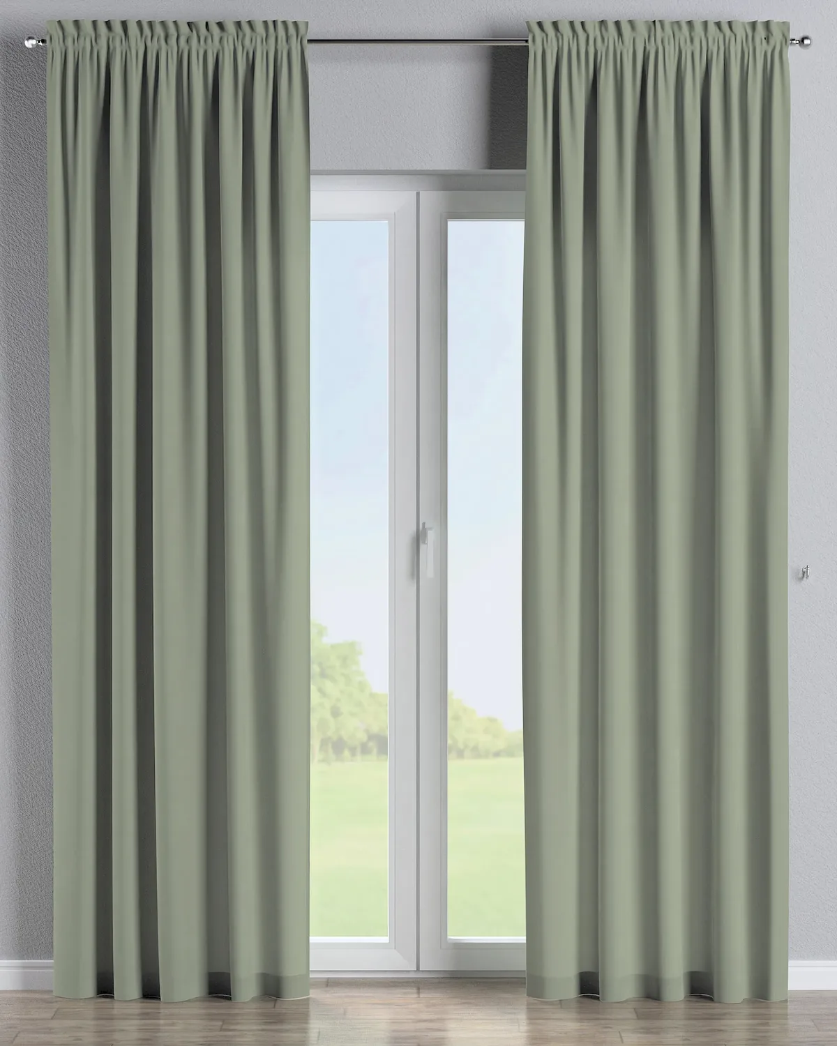 Vorhang mit Tunnel und Köpfchen Farbe grün van Dekoria – productfoto