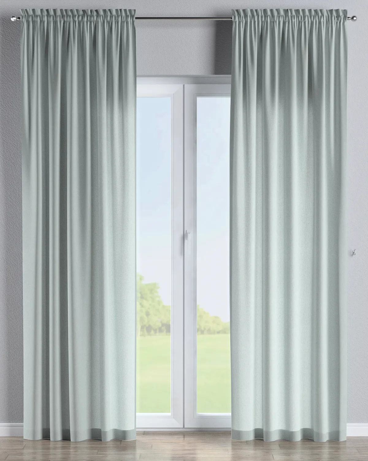 Vorhang mit Tunnel und Köpfchen Farbe grün by Dekoria – product photo