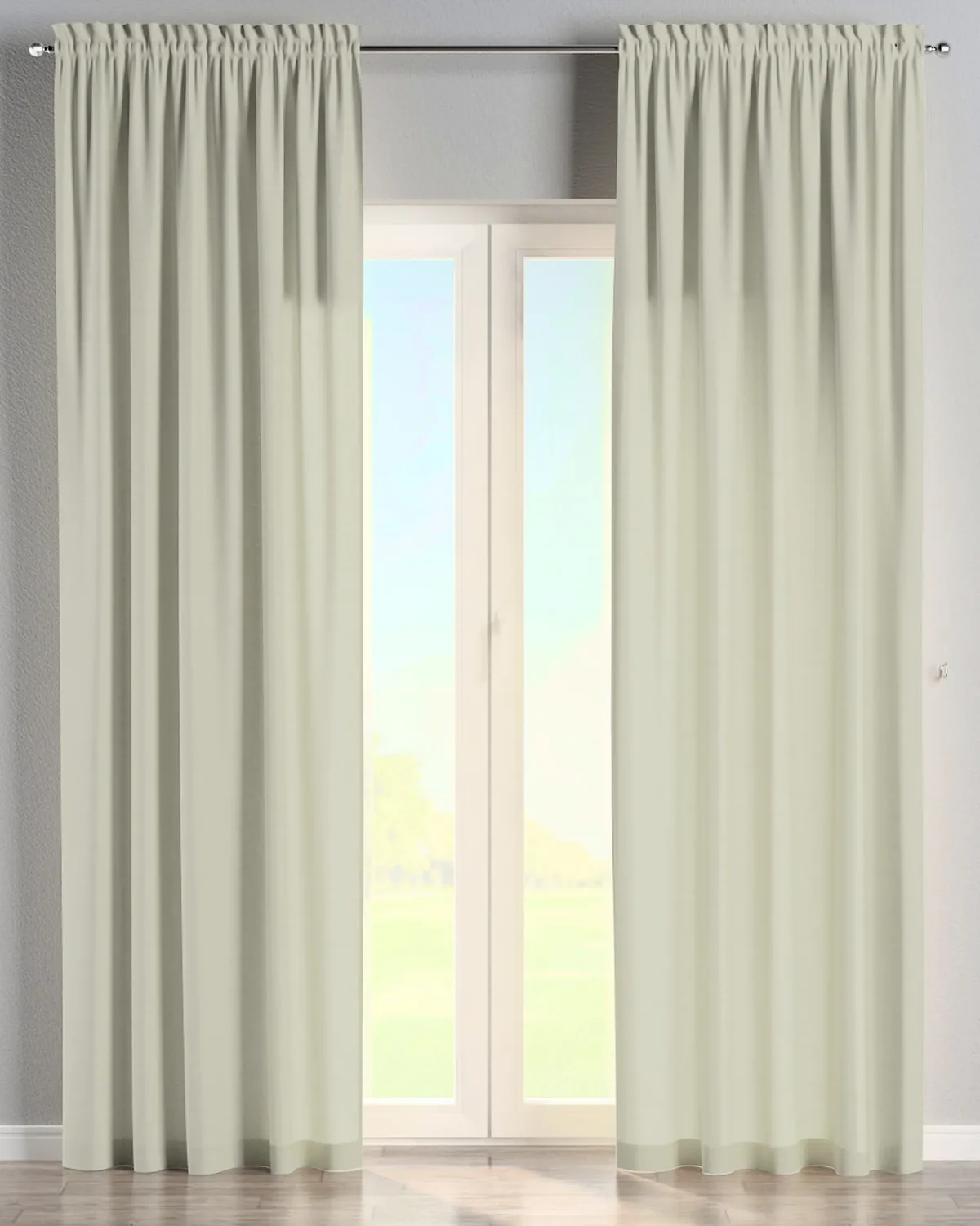 Vorhang mit Tunnel und Köpfchen Farbe grün by Dekoria – product photo