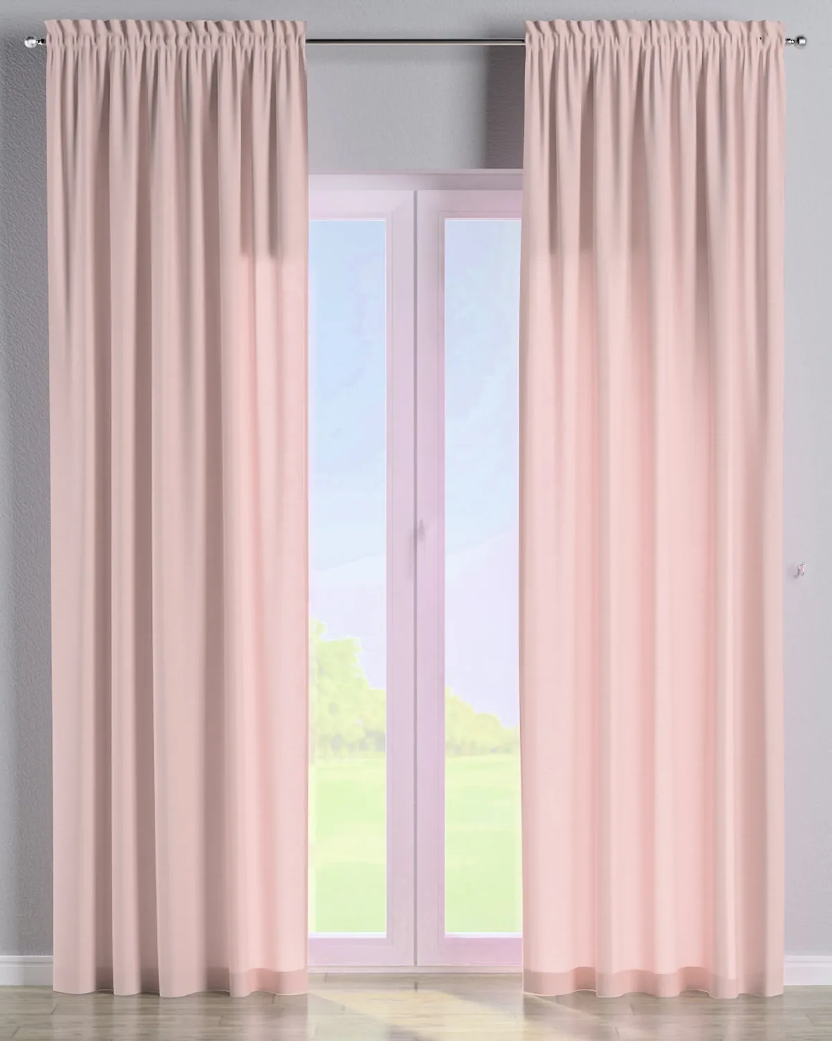 Vorhang mit Tunnel und Köpfchen Farbe rosa de Dekoria – photo du produit