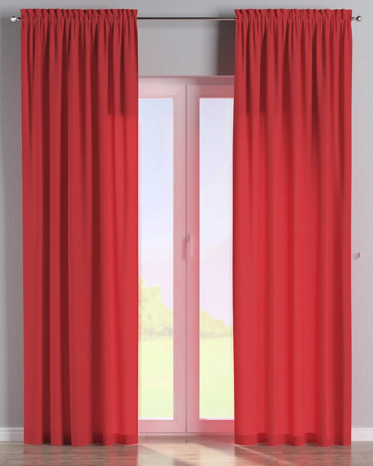 Vorhang mit Tunnel und Köpfchen Farbe rot de Dekoria – photo du produit