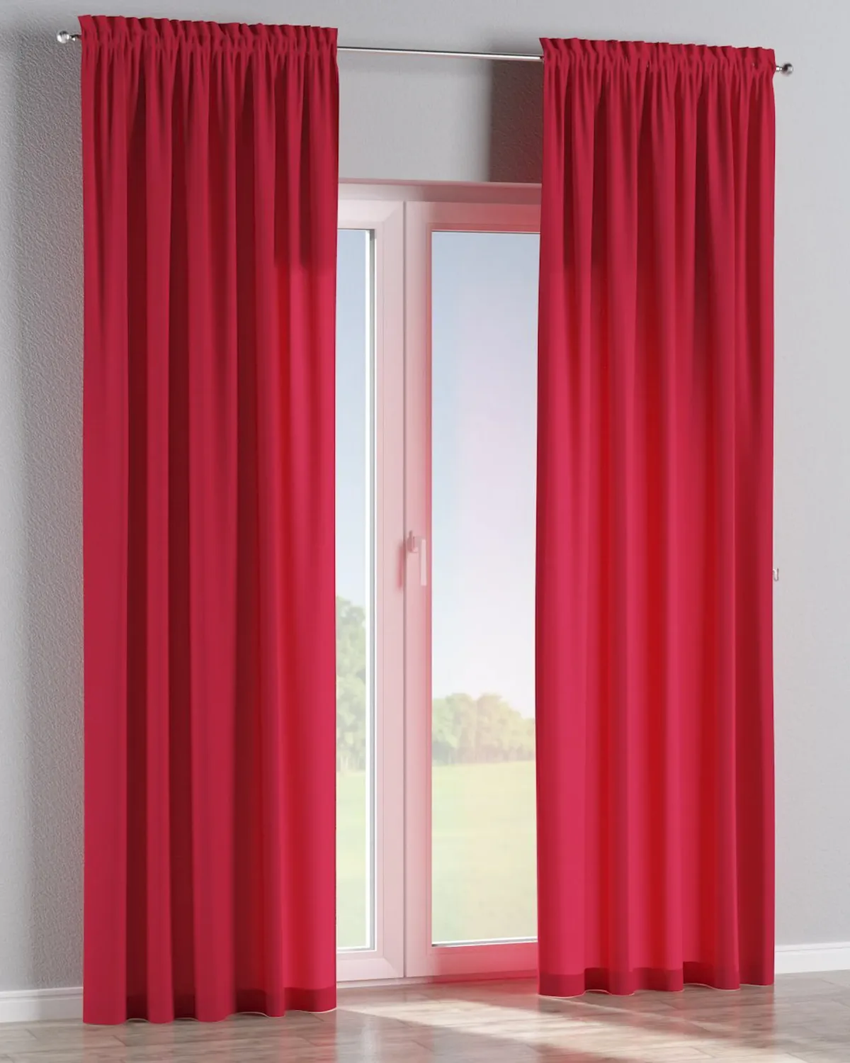 Vorhang mit Tunnel und Köpfchen Farbe rot de Dekoria – photo du produit