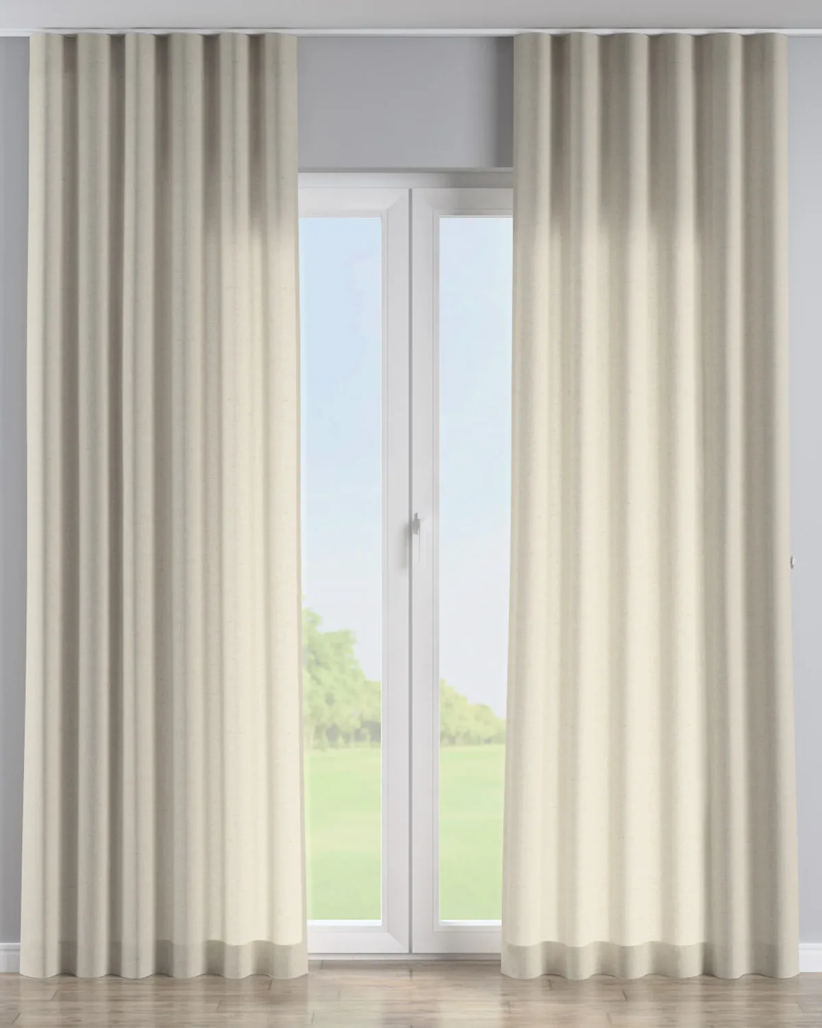 Wellenvorhang Farbe beige Stoff halbtransparent de Dekoria – photo du produit