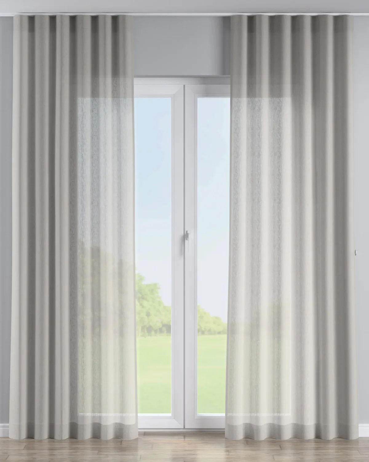Wellenvorhang Farbe beige Stoff halbtransparent, strukturiert de Dekoria – photo du produit