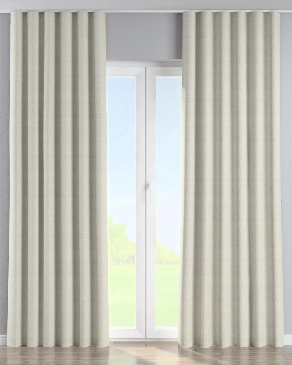 Wellenvorhang Farbe beige Stoff strukturiert, gemustert de Dekoria – photo du produit