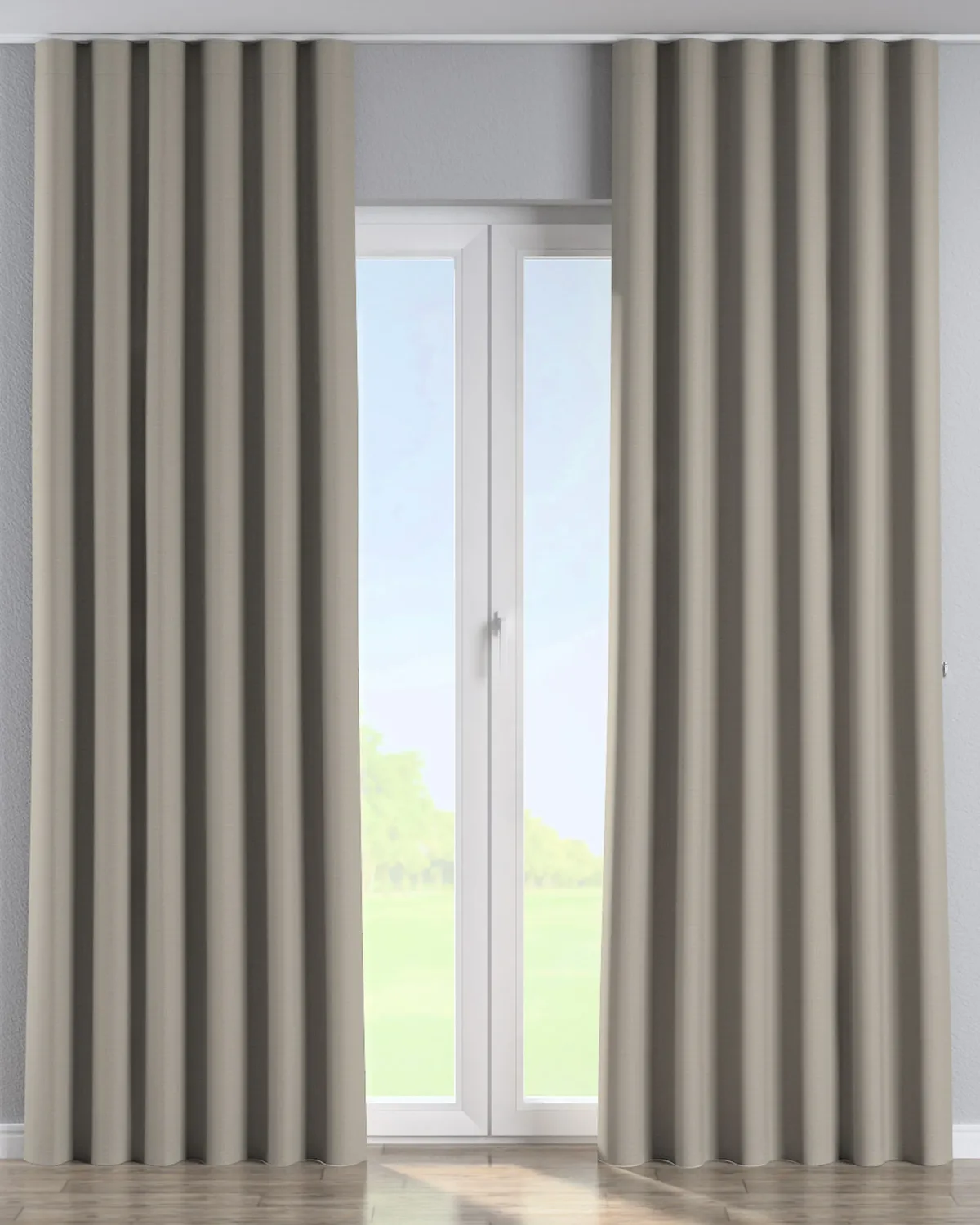 Wellenvorhang Farbe beige Stoff strukturiert, verdunkelnd de Dekoria – photo du produit