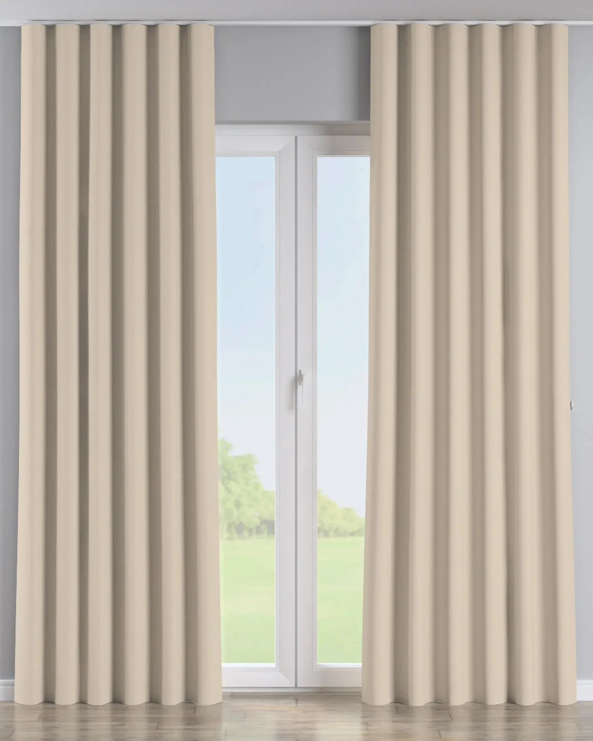 Wellenvorhang Farbe beige Stoff verdunkelnd de Dekoria – photo du produit