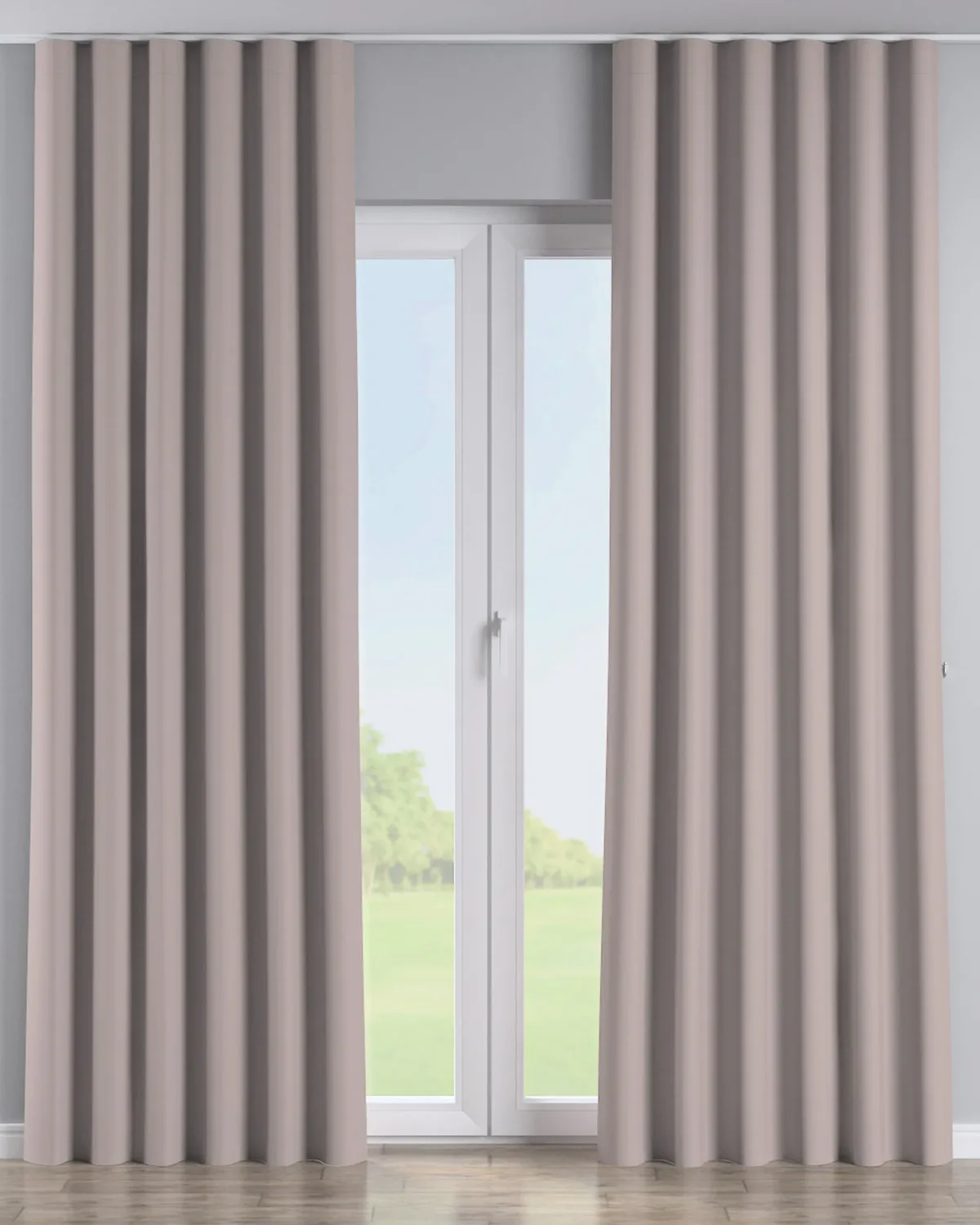 Wellenvorhang Farbe beige Stoff verdunkelnd de Dekoria – photo du produit