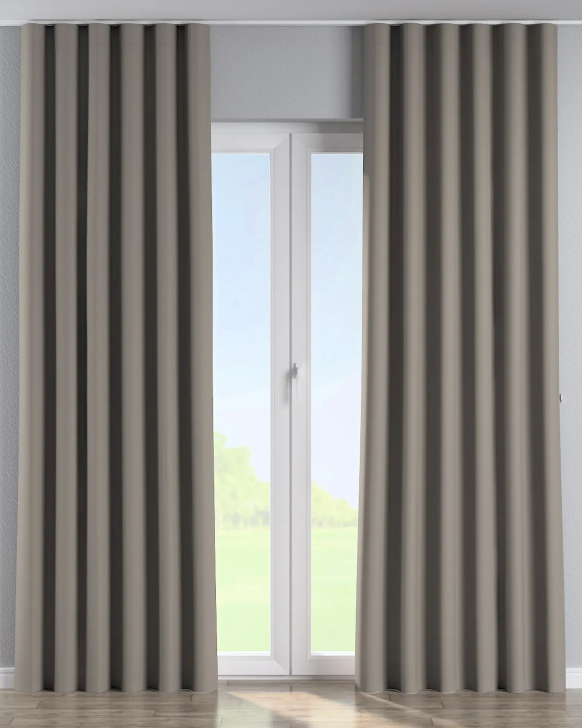 Wellenvorhang Farbe beige Stoff verdunkelnd de Dekoria – photo du produit