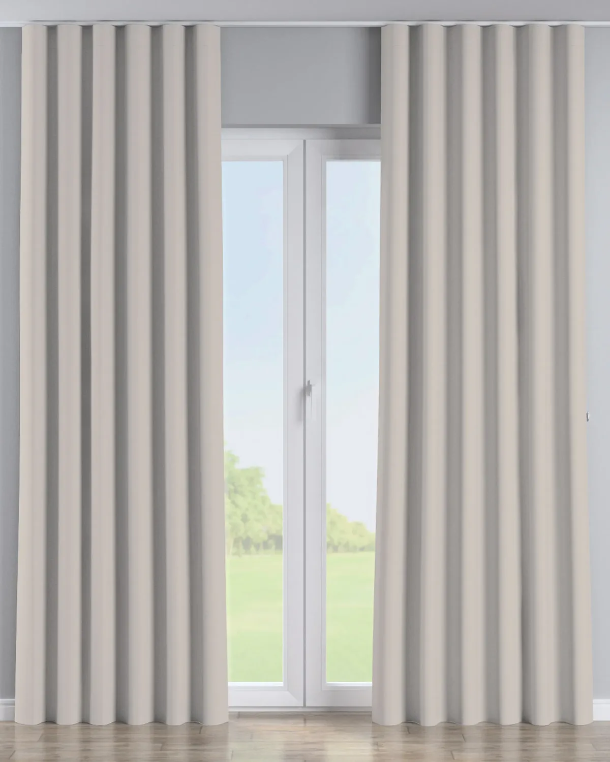 Wellenvorhang Farbe beige Stoff verdunkelnd de Dekoria – photo du produit