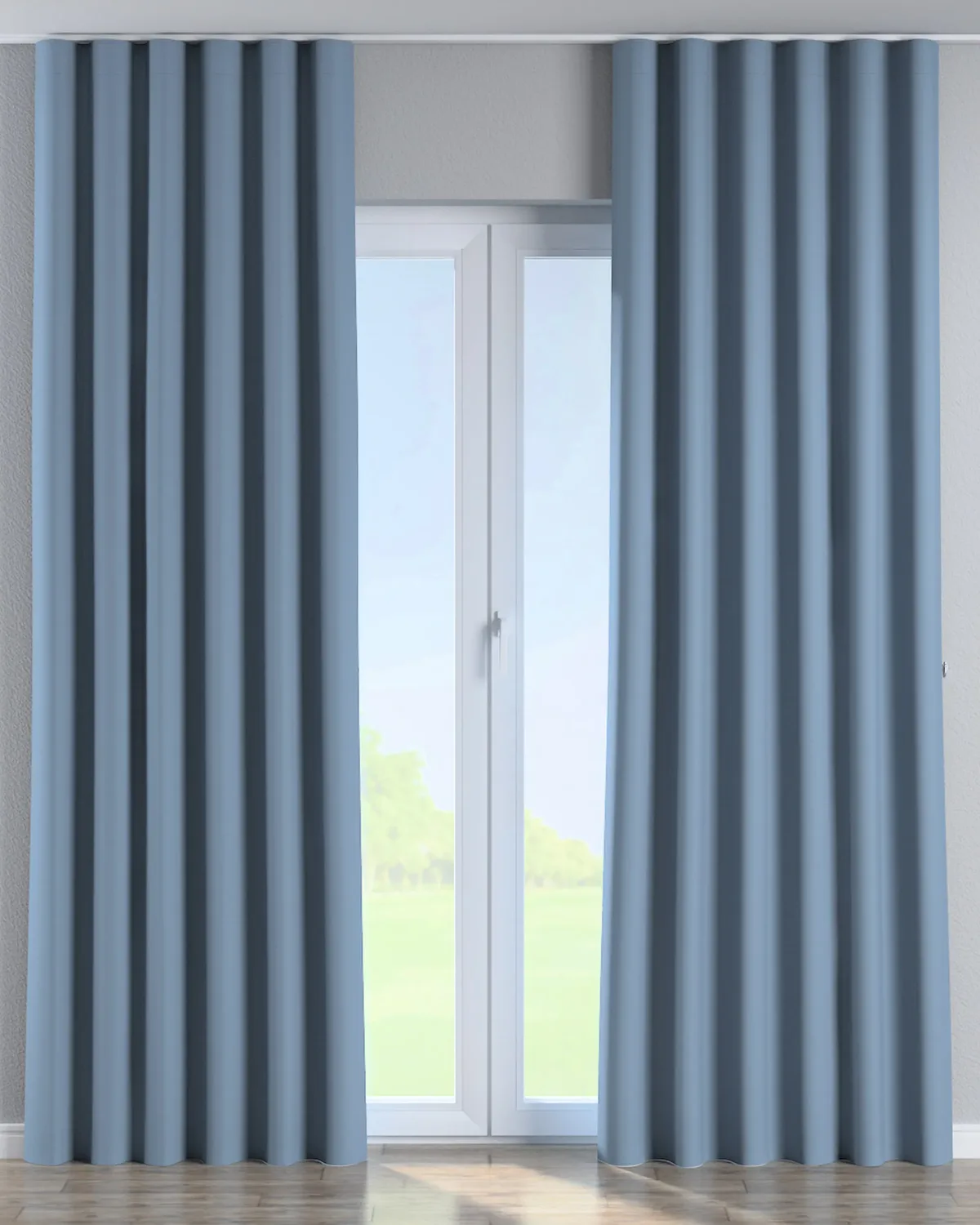 Wellenvorhang Farbe blau Stoff verdunkelnd de Dekoria – photo du produit